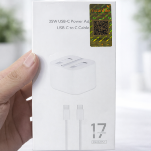 35W Dual USB-C Power Adapter with Cable – Fast Charging for iPhone & MacBook